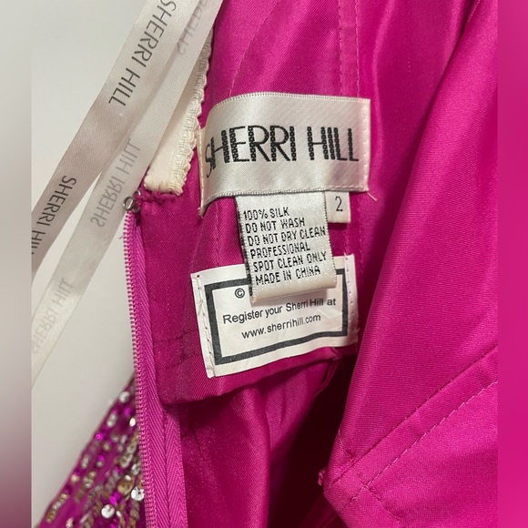 Sherri Hill Pink Fuchsia Strapless Sequin
Prom Dress - Picture 7 of 9